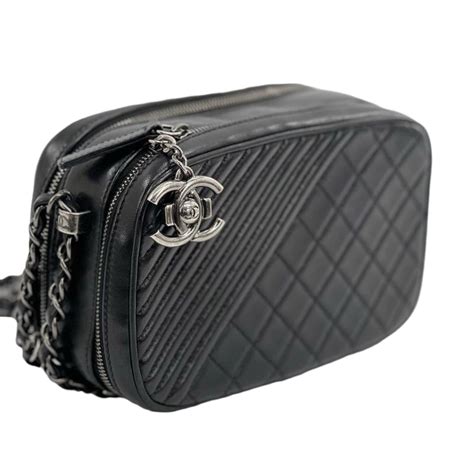 chanel small coco boy camera case|CHANEL Lambskin Small Coco Boy Camera Case Black.